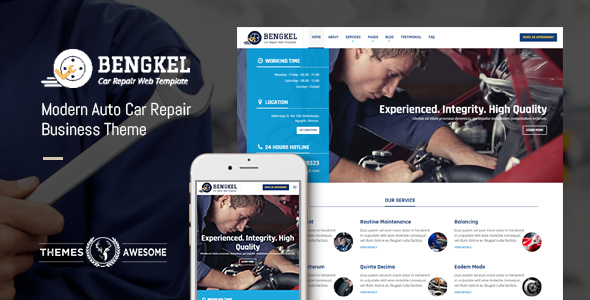 Download Bengkel – Modern Auto Car Repair Business Theme Nulled 