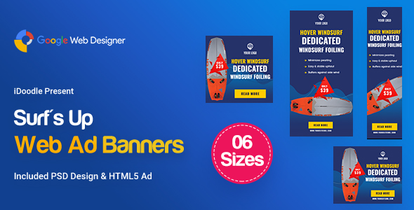 Download C40 – Surf’s Up HTML5 Banners Ad – GWD & PSD Nulled 