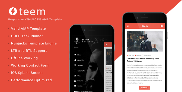 Download teem – AMP Blogging Template Nulled 