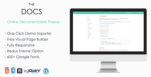 Download TheDocs – Online Documentation WordPress Theme Nulled 