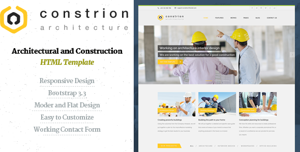 Download Constrion – Construction and Builder HTML Template Nulled 