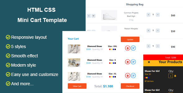 Download HTML CSS Mini Cart Template Nulled 