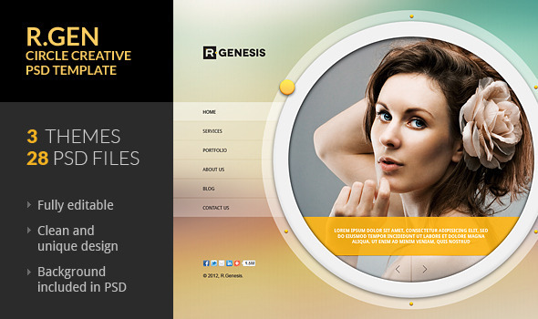 Download R.Gen – Circle Creative PSD Template Nulled 