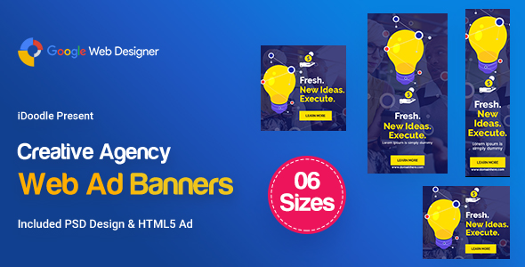 Download C61 – Creative, Startup Agency Banners HTML5 Ad – GWD & PSD Nulled 