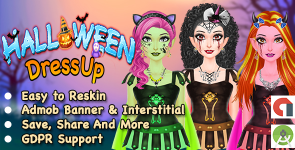 Download Special Halloween DressUp Game + Ready For Publish + Admob Nulled 