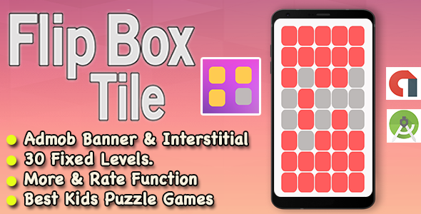 Download Best Flip Box Tile Puzzle Game For Kids + Ready For Publish + Android Nulled 