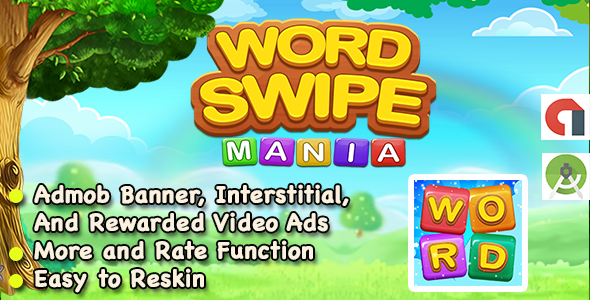 Download Word Swipe + Best Kids For Games + Android Studio + Ready For Publish Nulled 