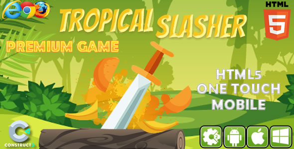 Download Tropical Slasher – HTML5 Game (CAPX) Nulled 
