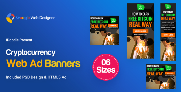 Download C77 – Cryptocurrency Banners HTML5 Ad (GWD & PSD) Nulled 