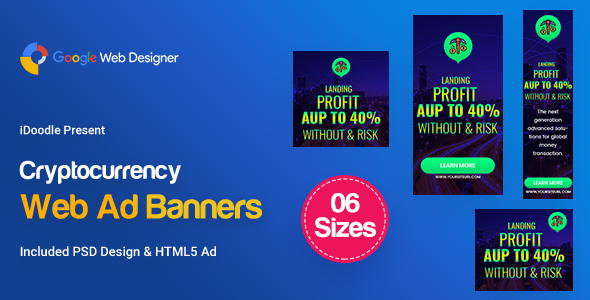 Download C78 – Cryptocurrency Banners HTML5 Ad (GWD & PSD) Nulled 