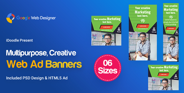 Download C91 – Multipurpose, Business Banners HTML5 (GWD & PSD) Nulled 