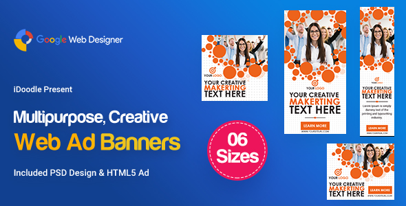 Download C105 – Multipurpose, Business Banners HTML5 ( GWD & PSD) Nulled 