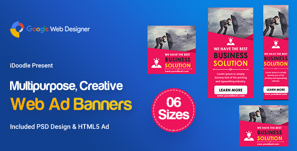 Download C108 – Multipurpose, Business Banners HTML5 ( GWD & PSD) Nulled 