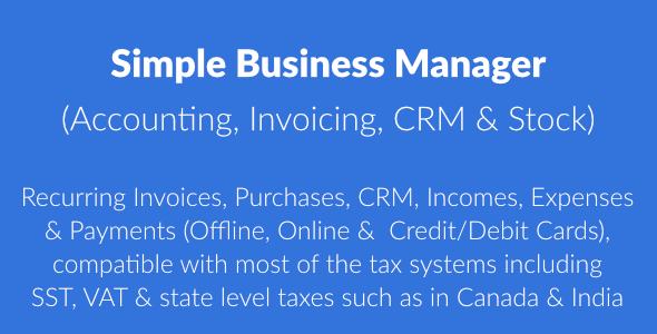 Download Simple Business Manager – Invoicing Solution Nulled 