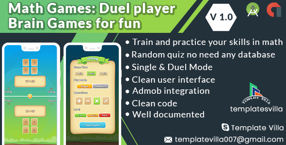 Download Math Games: Duel player Brain Games for fun Nulled 