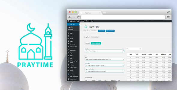 Download PrayTimes – Islamic Prayer Time WordPress Plugin Nulled 