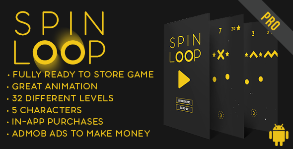 Download Spin Loop – Fun Arcade Game Android Template + easy to reskine + AdMob Nulled 