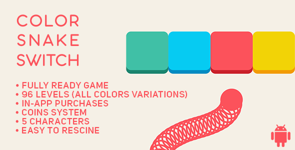 Download Color Snake Switch – Fun Arcade Game Android Template + easy to reskine + AdMob Nulled 