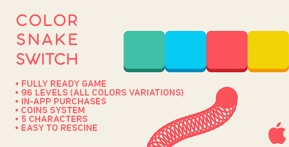 Download Color Snake Switch – Fun Arcade Game IOS Template + easy to reskine + AdMob Nulled 