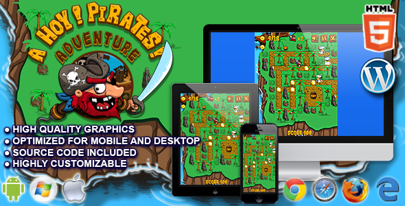 Download Ahoy! Pirates Adventure – HTML5 Arcade Game Nulled 