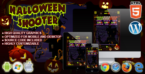 Download Halloween Shooter – HTML5 Game Nulled 