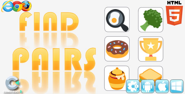 Download Find Pairs – HTML5 Game (CAPX) Nulled 