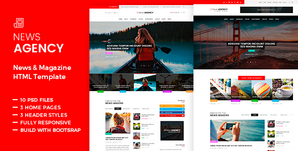 Download News Agency – Magazine HTML Nulled 