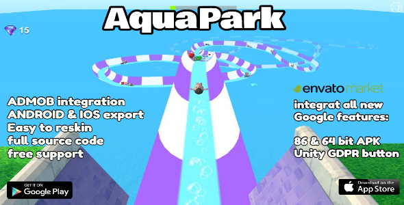 Download Aquapark – Unity 3D Game Template for Android & IOS Source Code Nulled 