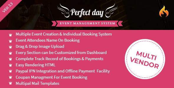 Nulled Event Management System – Perfect Day free download