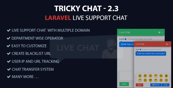 Download Tricky Chat – Laravel Live Support Chat Nulled 