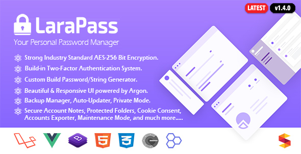 Download LaraPass – Your Personal Password Manager Nulled 