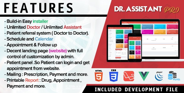 Download Dr Assistant PRO – Patient Appointment Management System in Laravel Nulled 