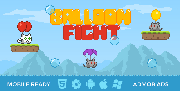 Download Balloon Fight | 8-bit HTML5 Game Nulled 