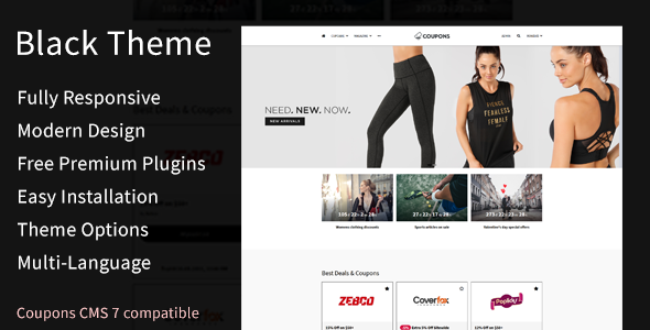Download Black Theme for Coupons CMS Nulled 