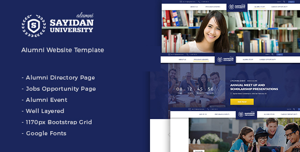 Download Sayidan – University Alumni WP theme Nulled 