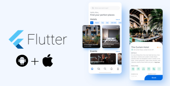Download Flutter android and ios Hotel Booking UI Template Nulled 