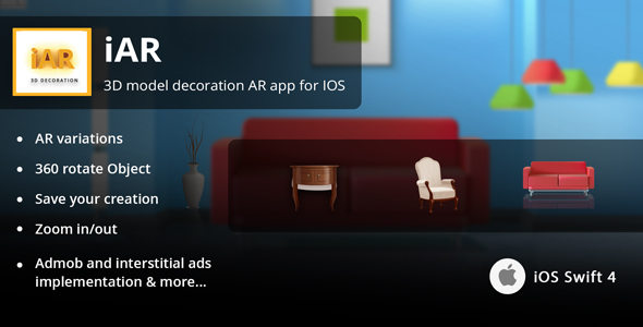 Download iAR – 3D model decoration AR app for IOS Nulled 