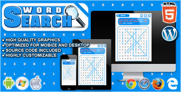Download Word Search – HTML5 Word Game Nulled 