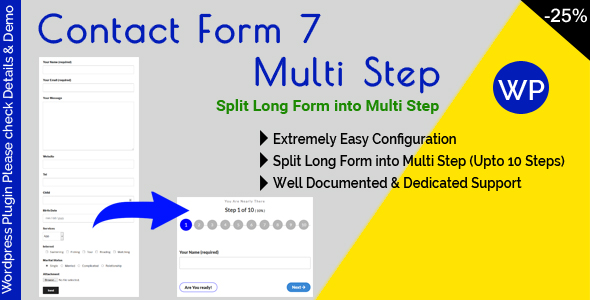Download Contact Form 7 Multi Step – Split Long Form into Multi Step Nulled 