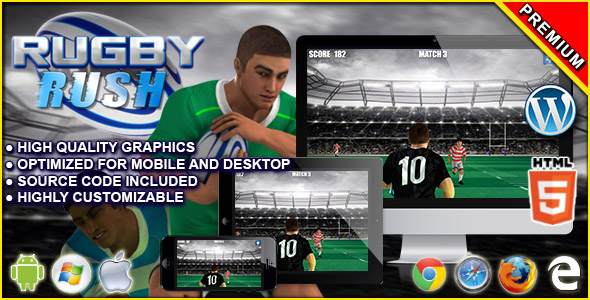 Download Rugby Rush – HTML5 Sport Game Nulled 