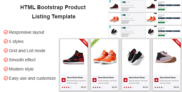 Download HTML CSS Product Listing Template v1.1 Nulled 