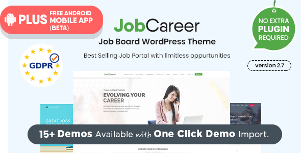 Download JobCareer | Job Board Responsive WordPress Theme Nulled 
