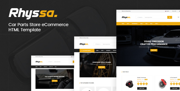 Nulled Rhyssa – Car Parts Store eCommerce  HTML Template free download
