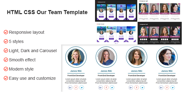 Download HTML CSS Our Team Template Nulled 