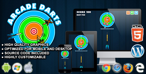 Download Arcade Darts – HTML5 Skill Game Nulled 
