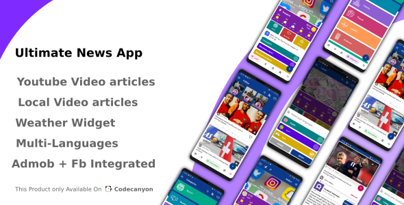 Download Ultimate News App (Video,Youtube,Weather,Survey) Nulled 
