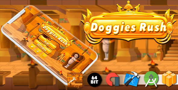 Download Doggies Rush Android iOS Buildbox Game Template with Several Ads Integrated Nulled 