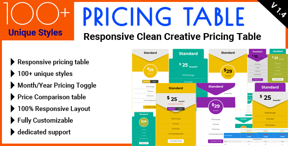 Download Pricing Table – Responsive Clean Creative Pricing Table Nulled 