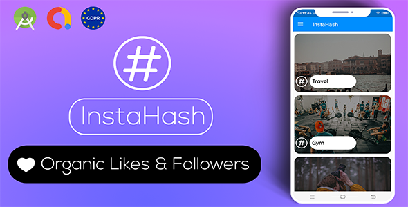 Download InstaHash – Organic Likes & Followers ( Android Studio – GDPR – Admob ) Nulled 