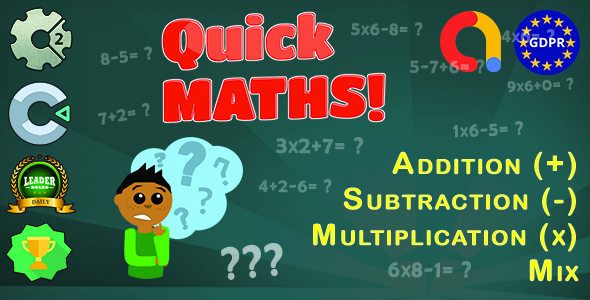 Download Quick Maths – HTML5 Game + Mobile Version + ADMOB-GDPR + Leaderboard + Achievement (Construct 2/3) Nulled 